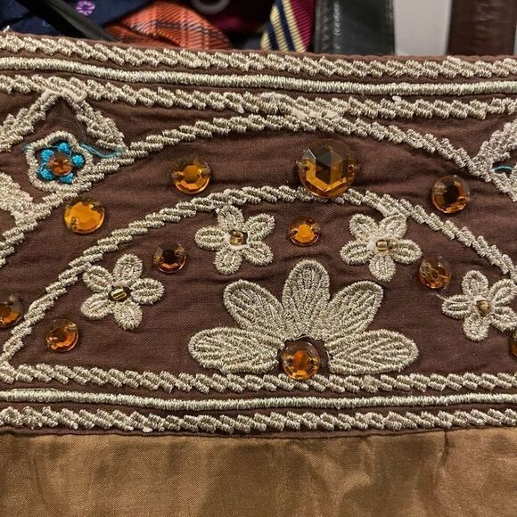 Kenar Womens Silk Maxi Skirt 12 Embellished Fairy Bead Ethereal Nomad Aesthetic - Picture 9 of 9